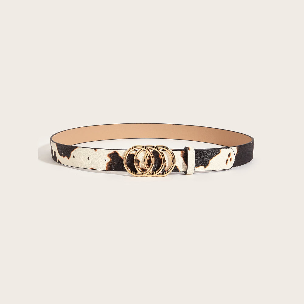 Retro Animal Print Statement Waist Belt