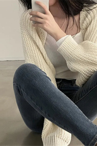 Elegant Knit Batwing Cardigan