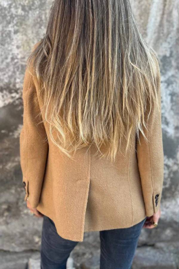 Minimal Double‑Faced Wool Blazer