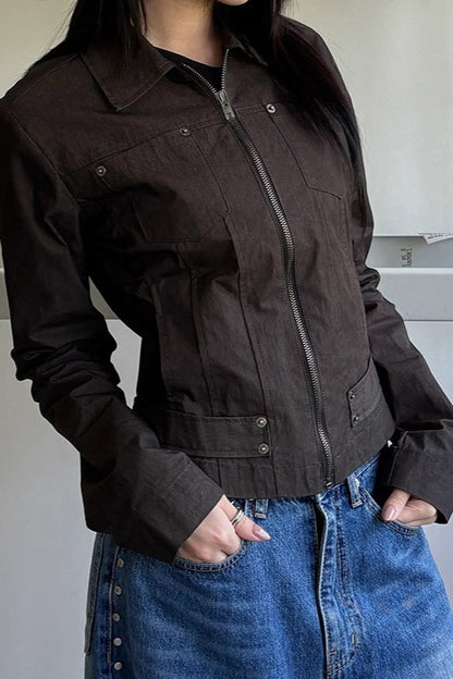 Minimalist Cargo Lapel Jacket