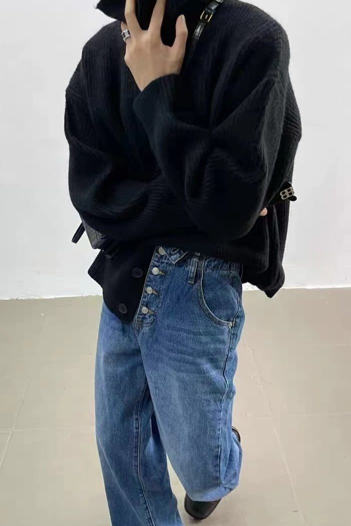 Ribbed Single Breasted Cardigan
