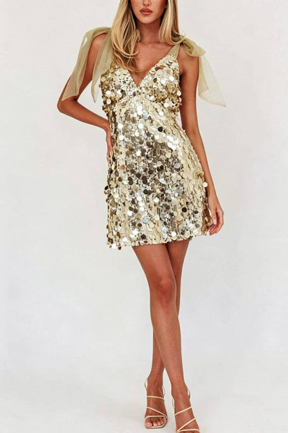 Celeste Glamour Sequin Mini Dress