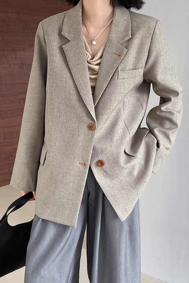 Oversized Speckled Lapel Blazer