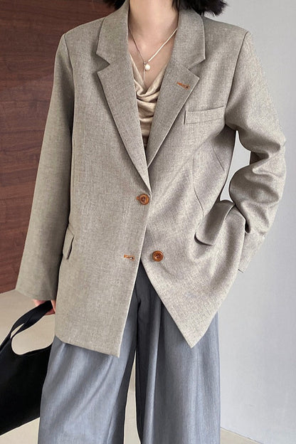 Oversized Speckled Lapel Blazer