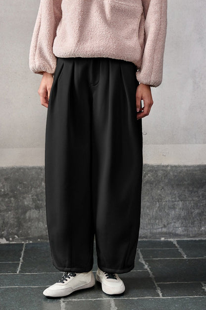 Relaxed Fit Wide Leg Knit Pants