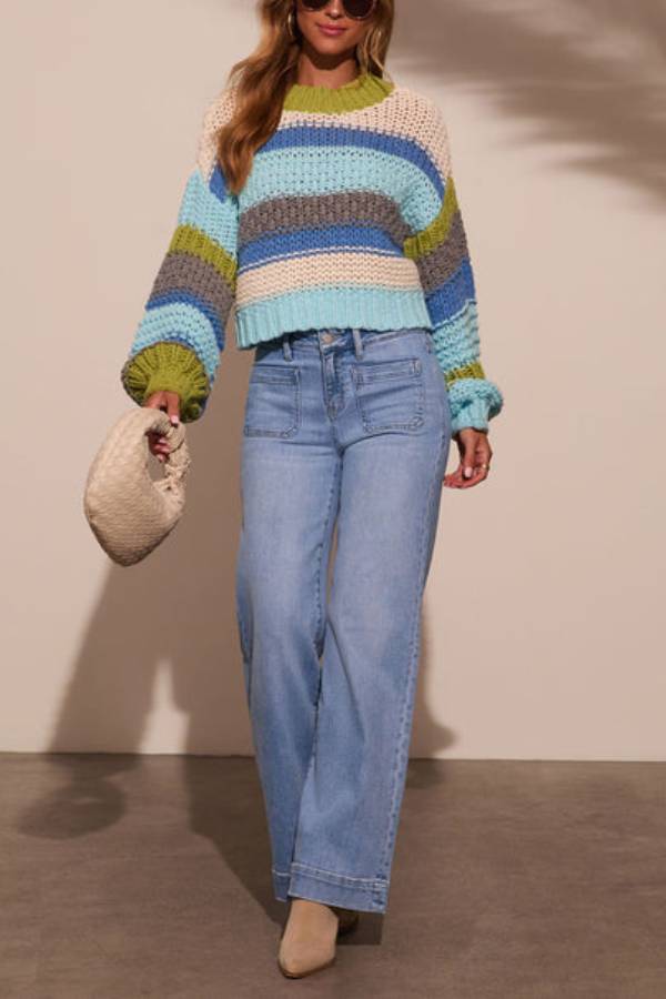 Harvest Feels Cropped Knit Sweater