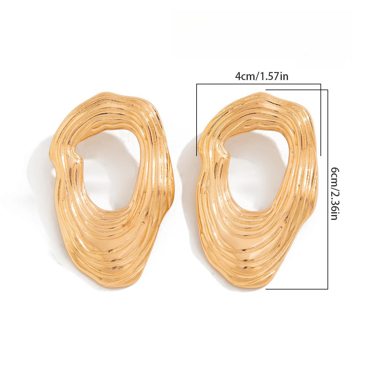 Liquid Irregular Ruched Flower Earrings