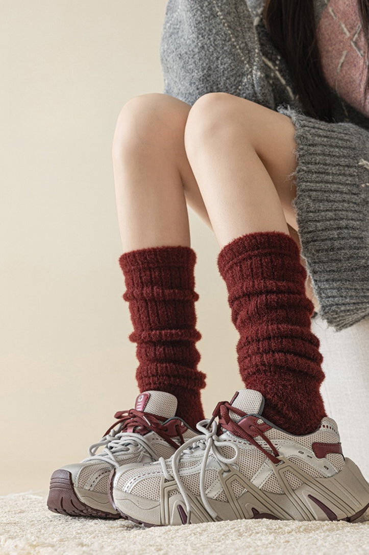 Foot Stirrup Cozy Ribbed Leg Warmers