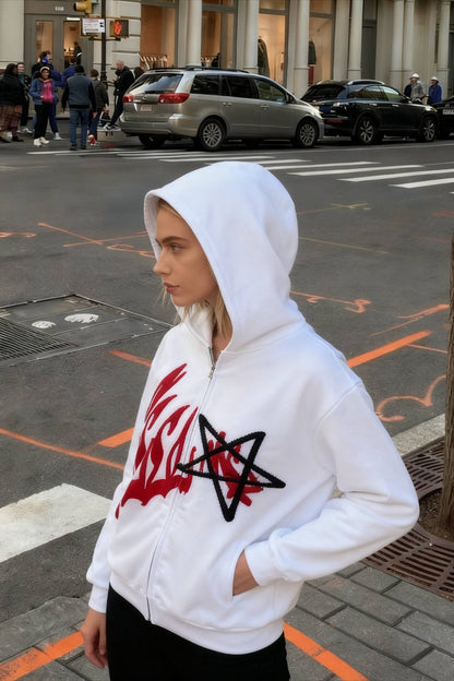 Y2K Retro Letter Hoodie