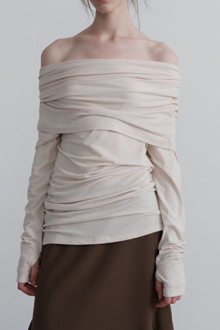 Chic Off Shoulder Slim Knit Top