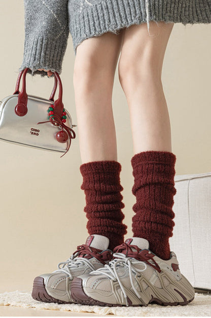 Foot Stirrup Cozy Ribbed Leg Warmers