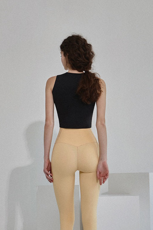 Sleeveless Cross Front Athletic Crop Top