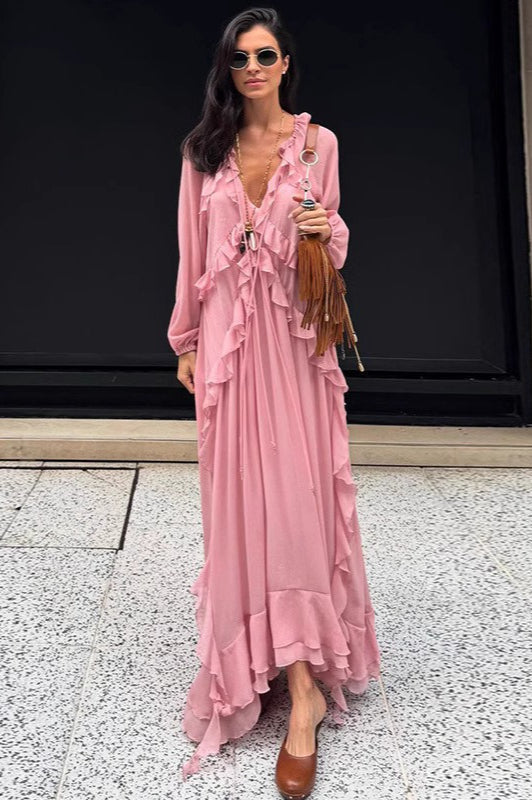 Sweet Tiered Frill Boho Dress