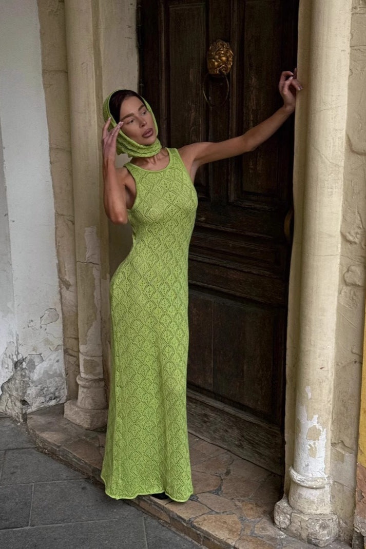 Sheer Cutout Sling Vacation Chic Boho Dress