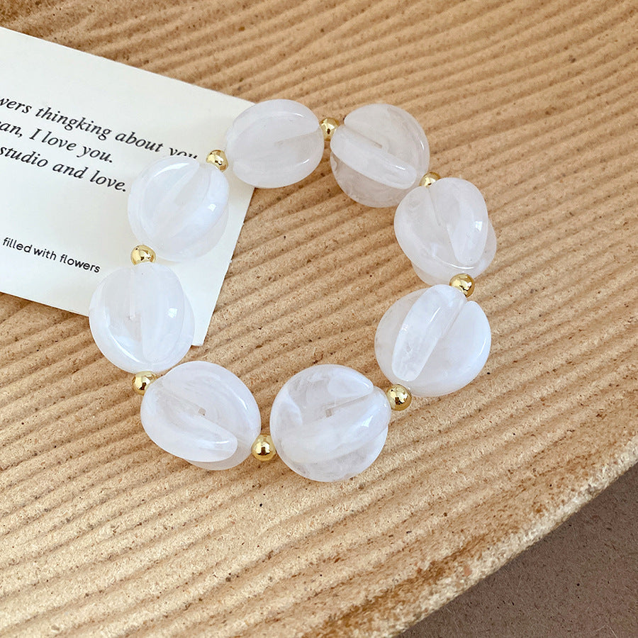 Macaron Shell Beaded Bracelet