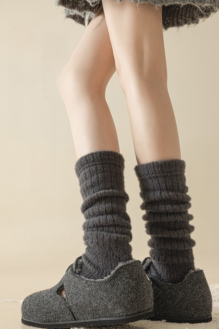 Foot Stirrup Cozy Ribbed Leg Warmers
