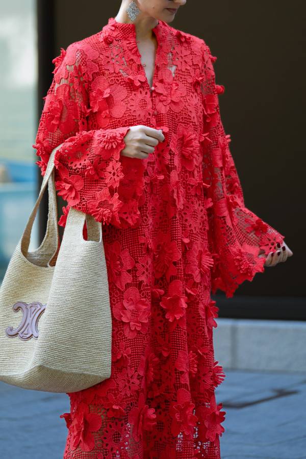 Dress Estelle Lace Red