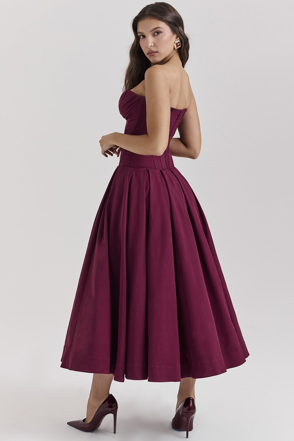 Deep V Low Rise Bodycon Prom Dress