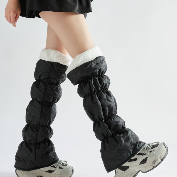 Insulated Polar Fleece Mid Calf Leg Warmers