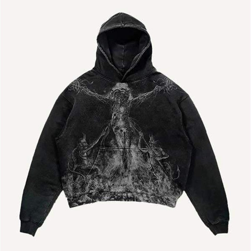 Graphic Print Oversized Hoodie