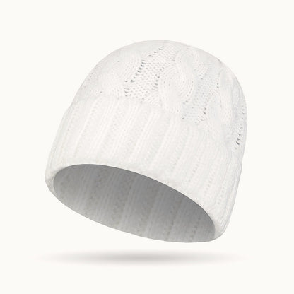 Solid Color Ribbed Ponytail Beanie Hat
