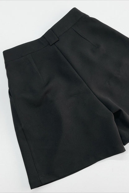 High Waist Minimalist Casual Tailored Shorts