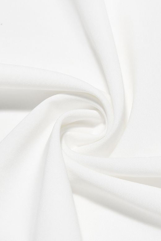 Pearl White Strapless Princess Seam Box Pleat A-Line Maxi Dress