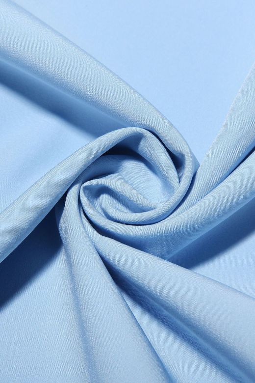 Sky Blue Strapless Princess Seam Box Pleat A-Line Maxi Dress