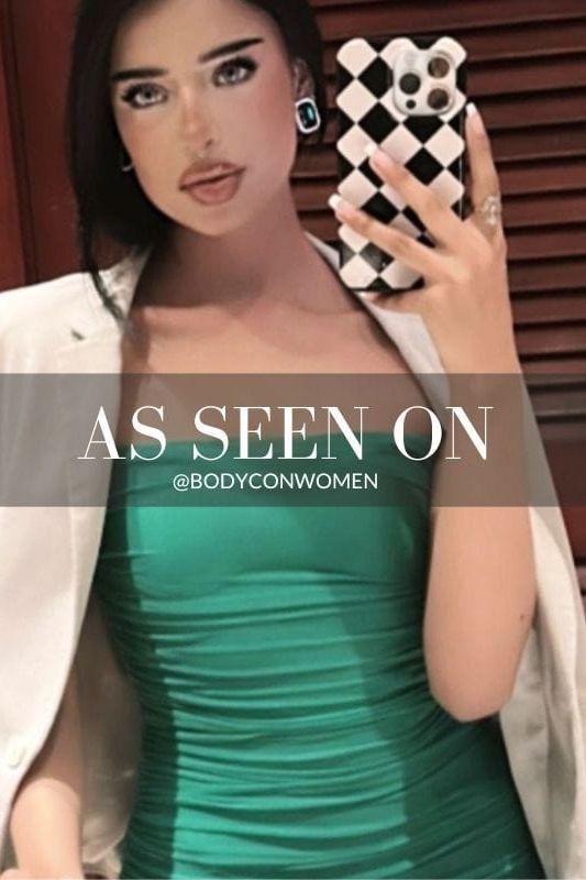 Emerald Green All Over Ruched Bodycon Mini Dress