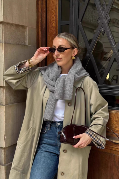 Petite Mid Length Minimalist Relaxed Stylish Overcoat