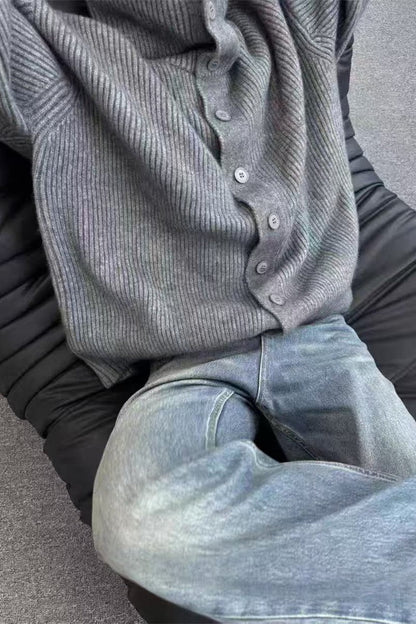 Oversized Turtleneck Cardigan