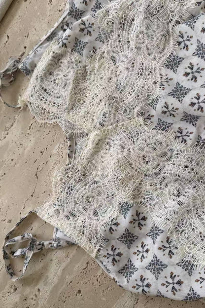 Floral Lace Spaghetti Strap Boho Dress