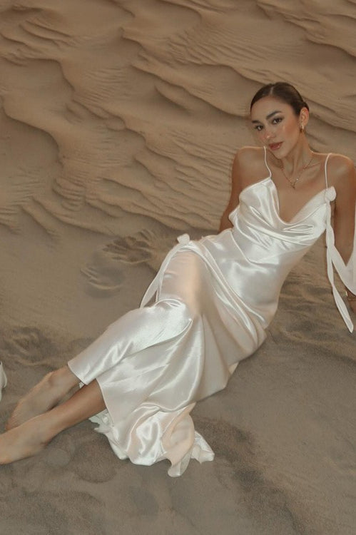 Cami Backless Maxi Silk Dress