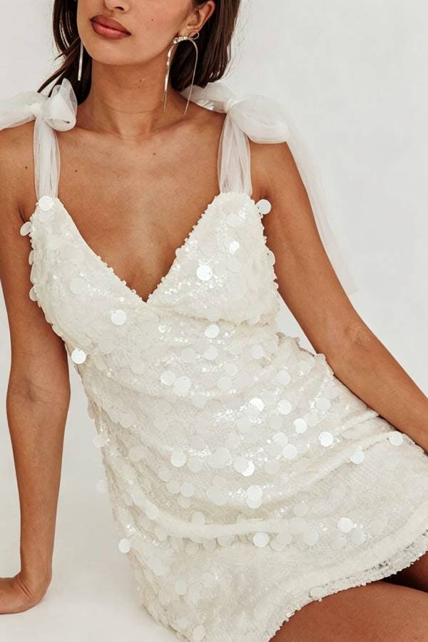 Celeste Glamour Sequin Mini Dress