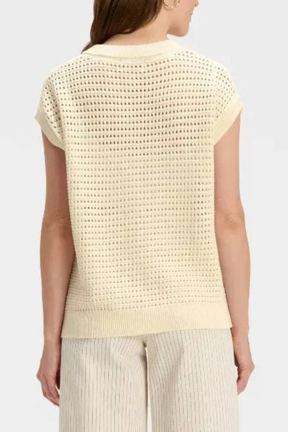 Women's Pointelle Sweater Vest