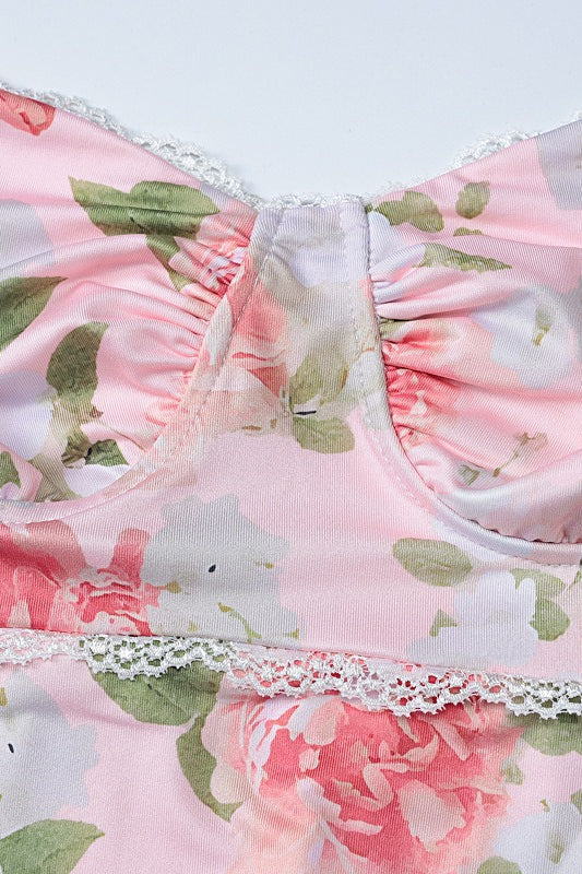 Printed Slit Slim Casual Floral Dress