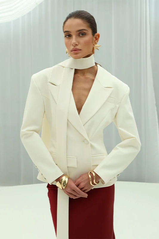 Single Button Lapel Blazer