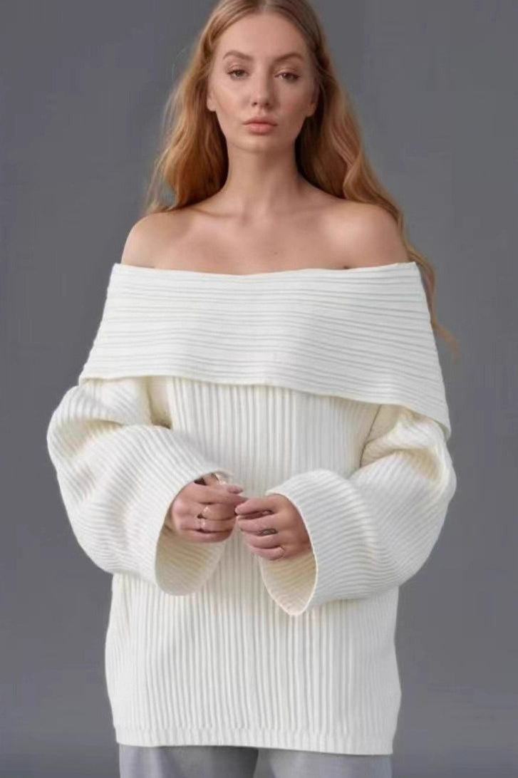 Off Shoulder Knit Sweater