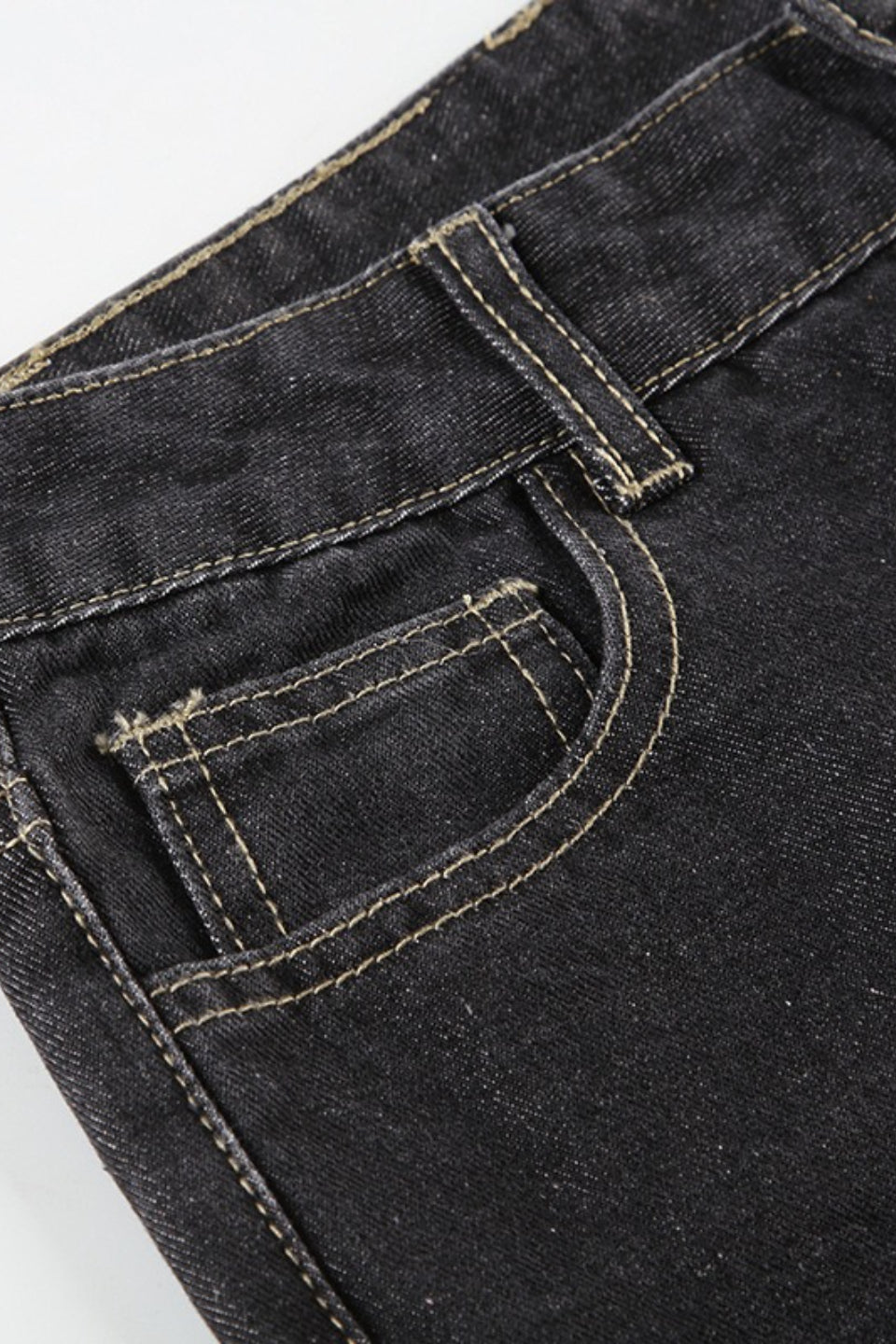 Floral Embroidered Low Rise Flare Jeans