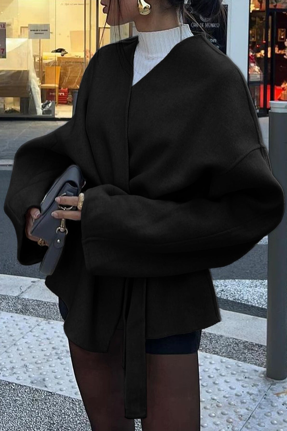 Tailored Long Sleeve Belted Trench Coat