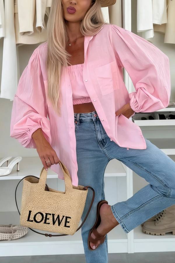 SHIRT WITH TOP PINK