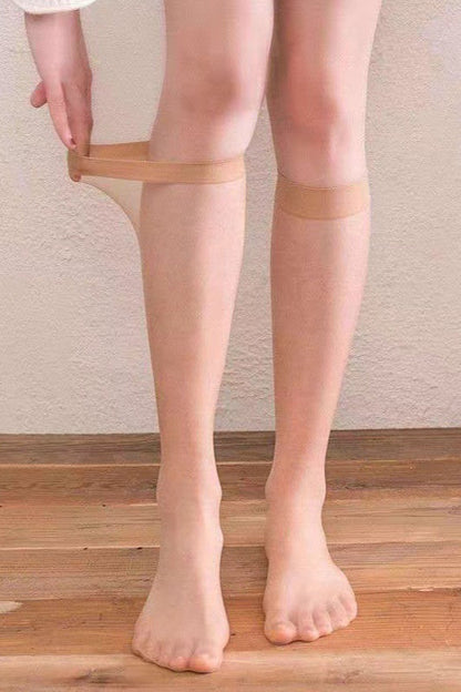 Sheer Silicone Grip Knee High Stockings
