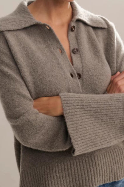 Loose Fit V Neck Knit Sweater