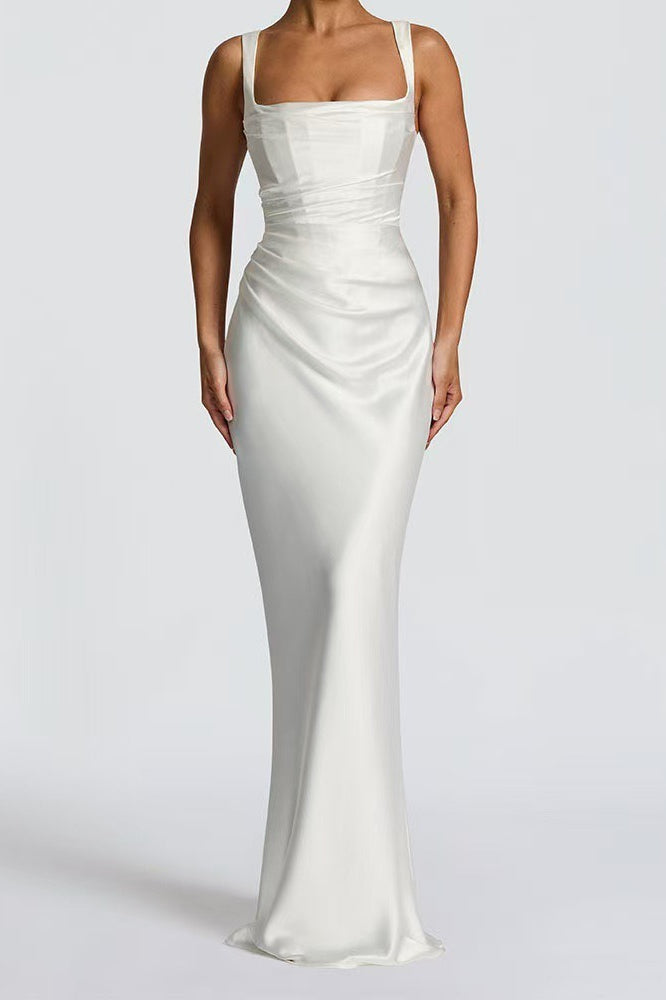 Solid Color Slim Elegant Chic Prom Dress