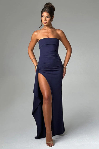 Chic Off the Shoulder Strapless Backless Formal Dress