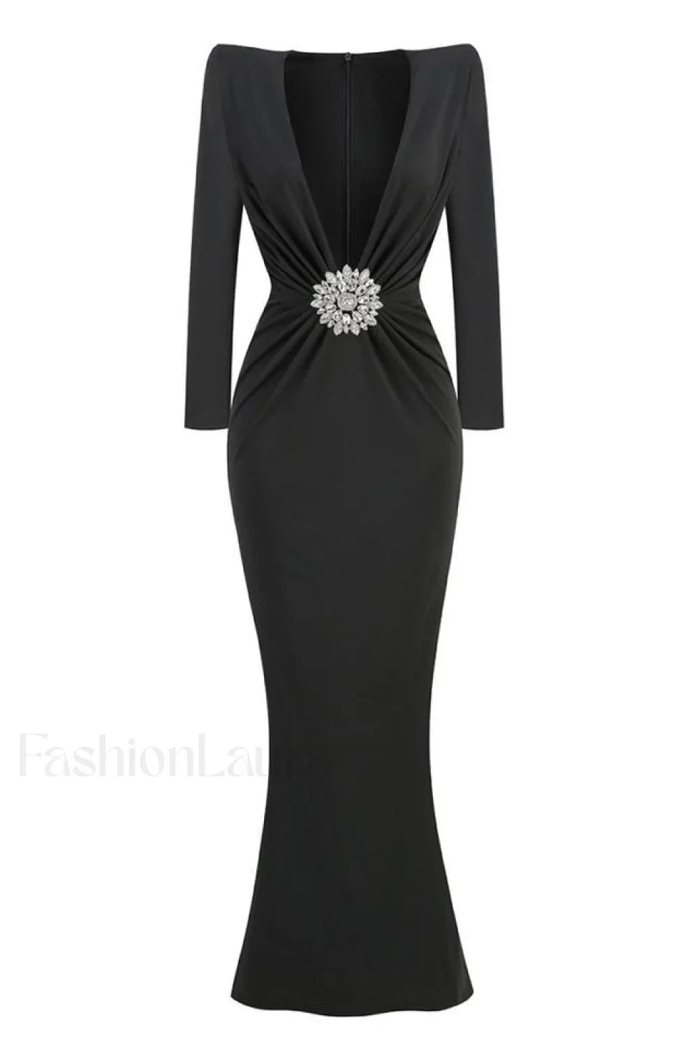 Cutout Crepe Stylish V-Neck Dress