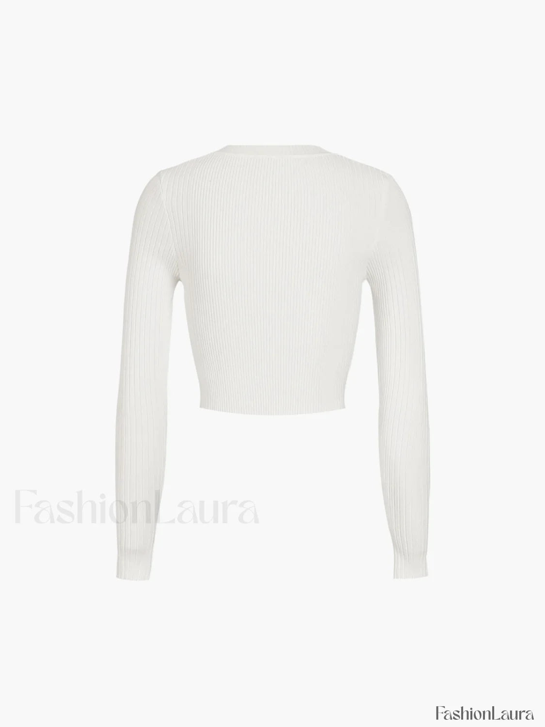 Cutout Split Beads Detail Ribbed Knit Top