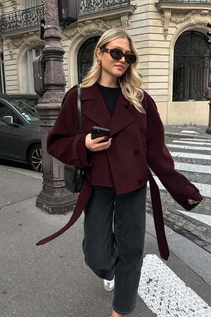 Heavyweight Tweed Double Breasted Coat