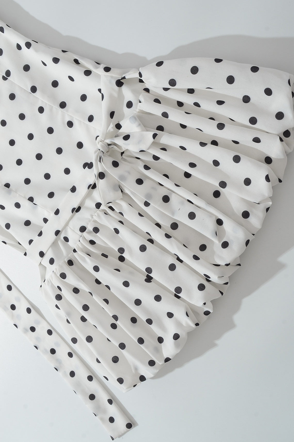 Polka Dot Halter Ruffle Hem Mini Dress