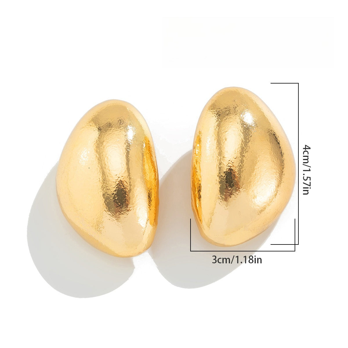 Liquid Irregular Ruched Round Earrings